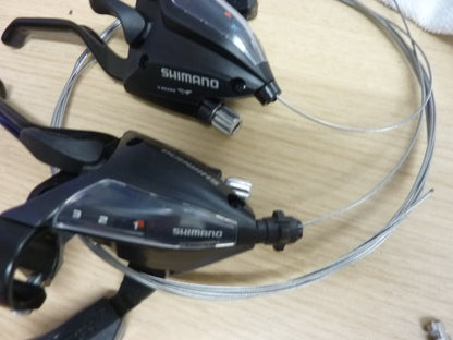 Shimano Brake Shift Lever Set - Black 3x7 st-ef500-7r2a st-ef500=l2a Bike