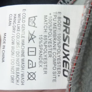 ARSUXEO Men's Winter Warm Cycling Jacket-ORANGE-XL