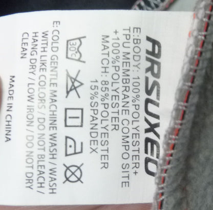 ARSUXEO Men's Winter Warm Cycling Jacket-ORANGE-XL