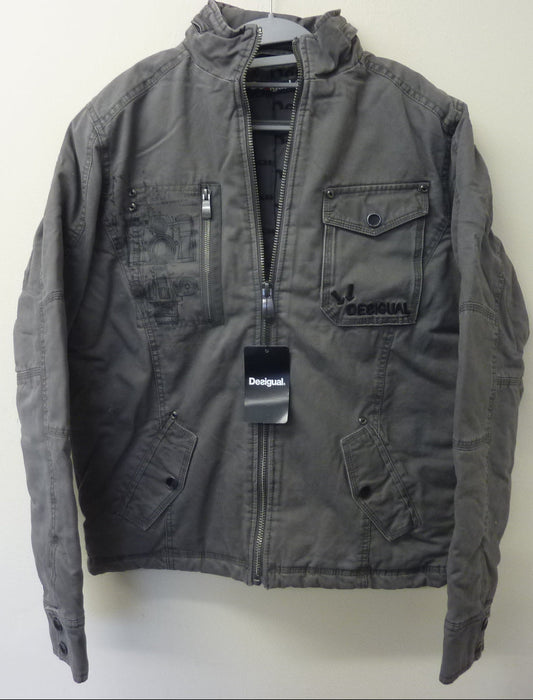 Desigual Mens Grey Jacket MEDIUM