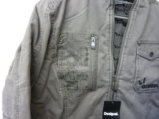 Desigual Mens Grey Jacket MEDIUM