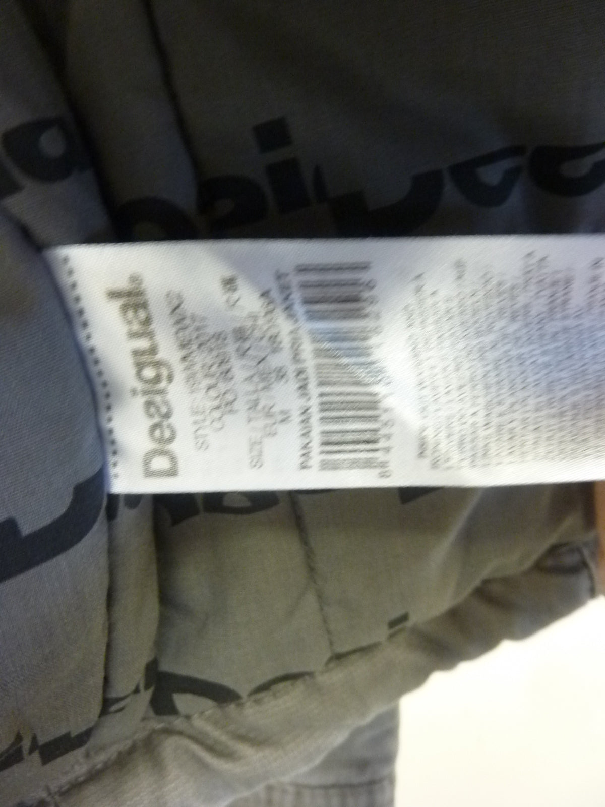 Desigual Mens Grey Jacket MEDIUM