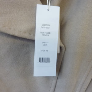 Forever New tilly felled trench coat-MINK-UK16