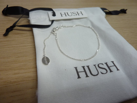 Hush Silver Tone Violet Chain Bracelet 16.5cm