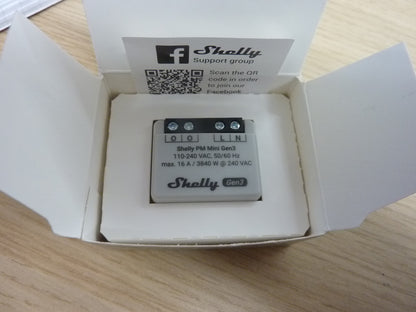 Shelly PM Mini Gen 3 | Smart Wi-Fi & Bluetooth Power 1 Meter - 16A