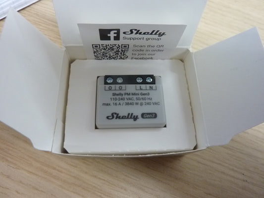 Shelly PM Mini Gen 3 | Smart Wi-Fi & Bluetooth Power 1 Meter - 16A