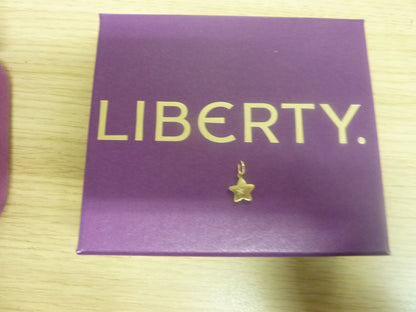 LIBERTY 9ct Gold Star Love Small Diamond Pendant