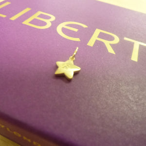 LIBERTY 9ct Gold Star Love Small Diamond Pendant