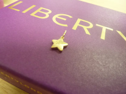 LIBERTY 9ct Gold Star Love Small Diamond Pendant