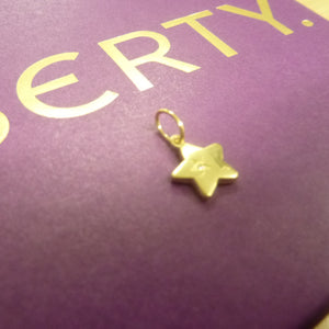 LIBERTY 9ct Gold Star Love Small Diamond Pendant