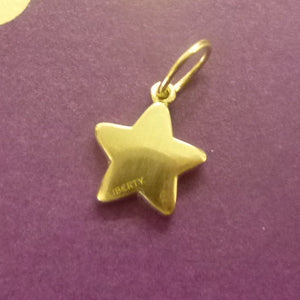 LIBERTY 9ct Gold Star Love Small Diamond Pendant