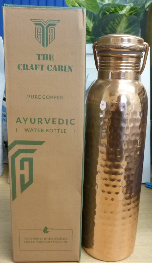 The Craft Cabin 950ML Pure Copper Water Bottle