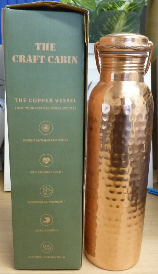 The Craft Cabin 950ML Pure Copper Water Bottle