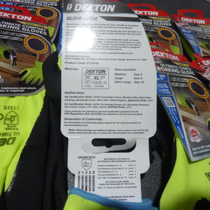 Dekton Premium Latex Coated Ultimate Comfort Gloves-12PK