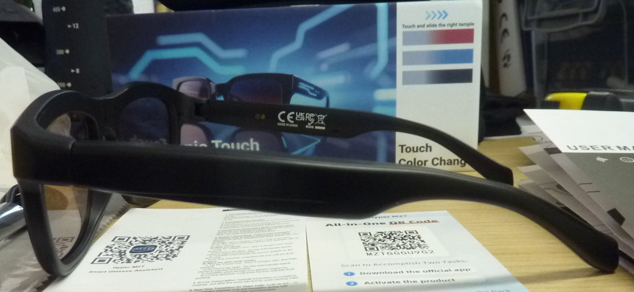 GV-90 Photochromic Smart Dimming Glasses -BLACK/RED