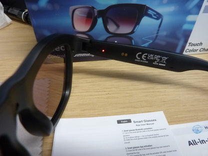 GV-90 Photochromic Smart Dimming Glasses -BLACK/RED