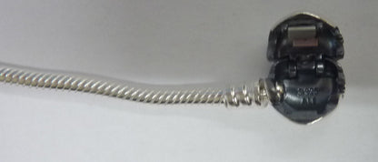 Pandora Moments Heart Clasp Snake Chain Bracelet-Sterling Silver