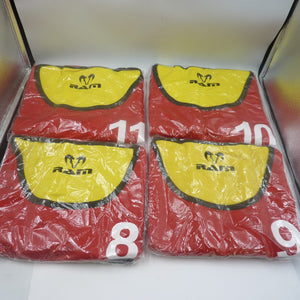 Numbered Reversible Contact Training Bibs - Set of 15-XL-RED/YELLOW