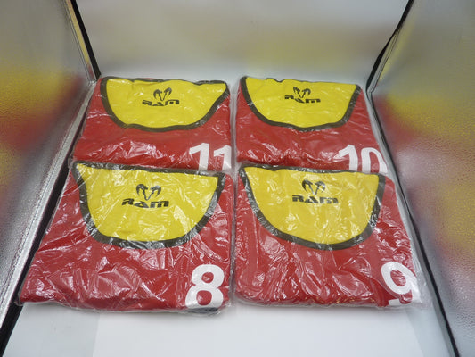 Numbered Reversible Contact Training Bibs - Set of 15-XL-RED/YELLOW