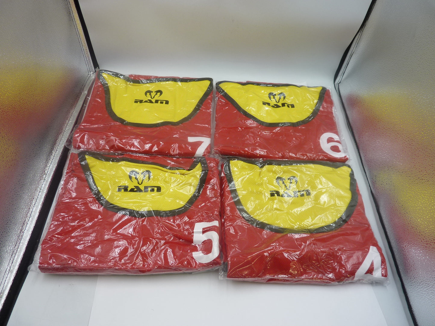 Numbered Reversible Contact Training Bibs - Set of 15-XL-RED/YELLOW