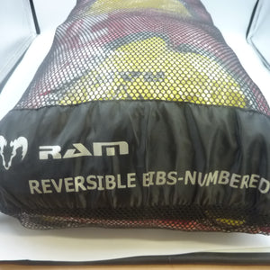 Numbered Reversible Contact Training Bibs - Set of 15-XL-RED/YELLOW