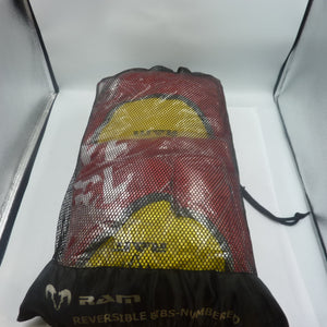 Numbered Reversible Contact Training Bibs - Set of 15-XL-RED/YELLOW