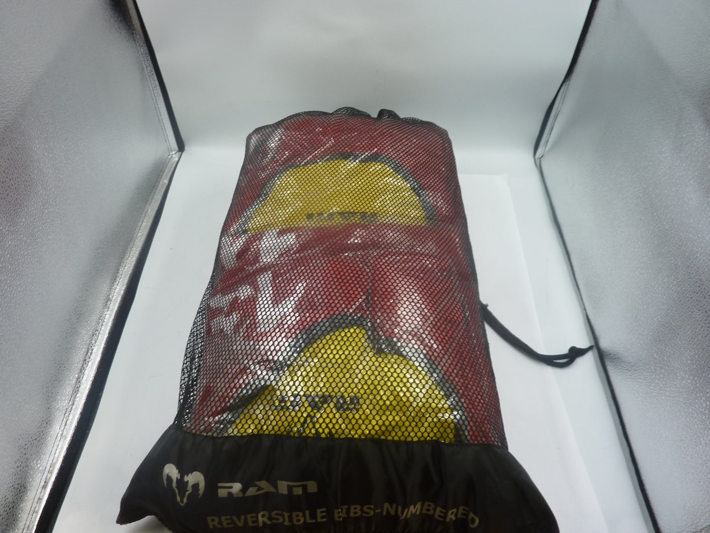 Numbered Reversible Contact Training Bibs - Set of 15-XL-RED/YELLOW