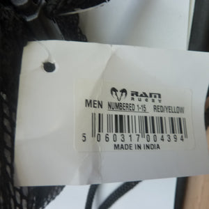 Numbered Reversible Contact Training Bibs - Set of 15-XL-RED/YELLOW