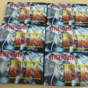 Maxell UR Cassette Tape X 6-NEW & SEALED