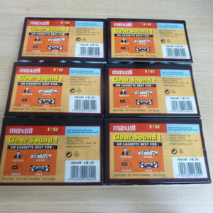 Maxell UR Cassette Tape X 6-NEW & SEALED