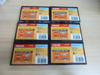 Maxell UR Cassette Tape X 6-NEW & SEALED