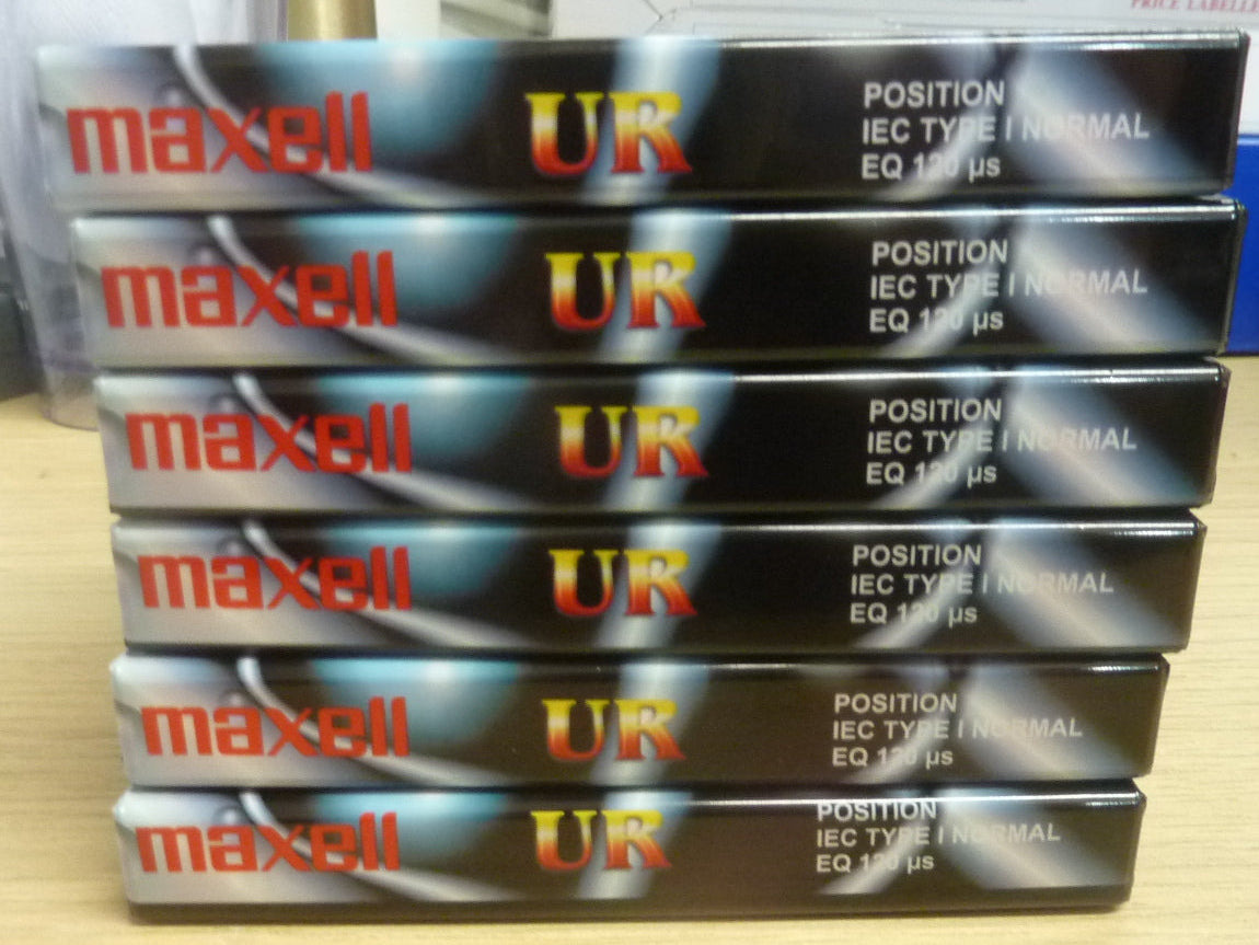 Maxell UR Cassette Tape X 6-NEW & SEALED