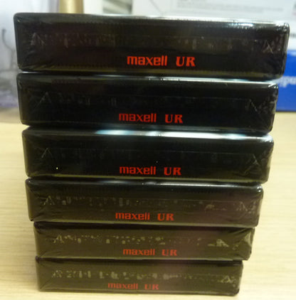 Maxell UR Cassette Tape X 6-NEW & SEALED
