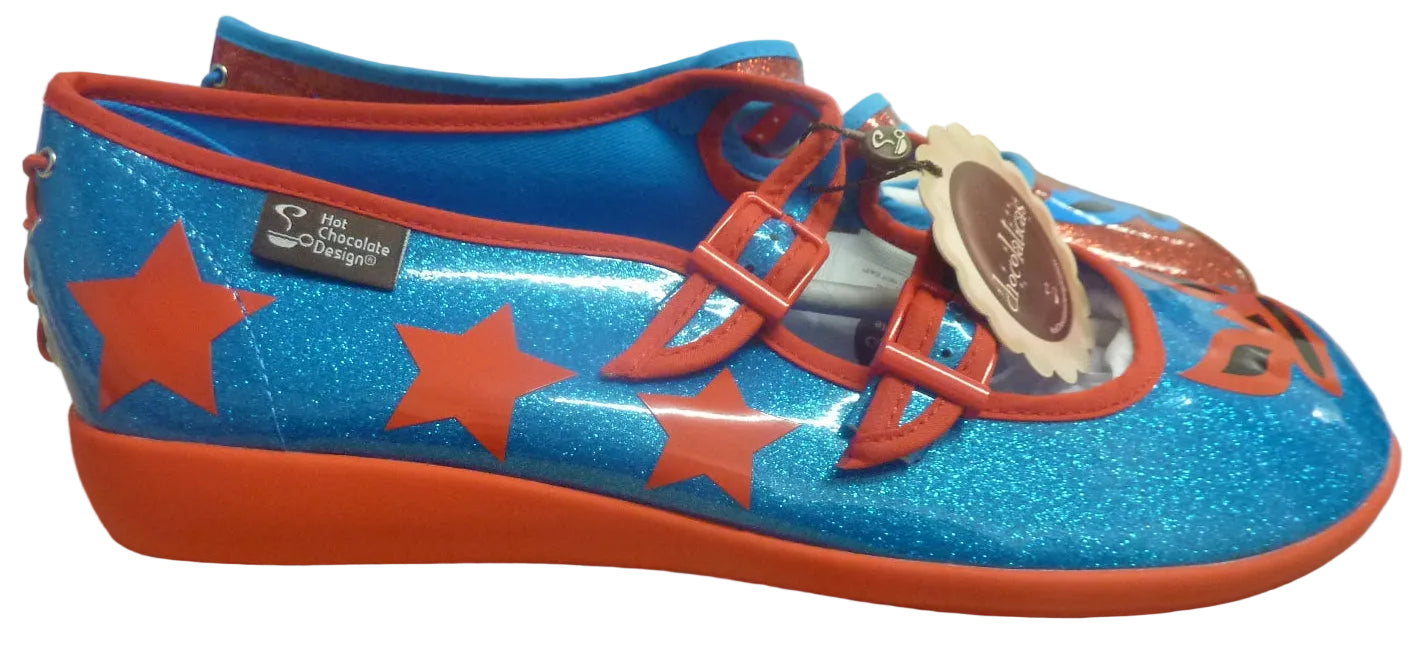 Hot Chocolate Design Chocolaticas Luchador Mary Jane Flats-EU43/UK11/US13
