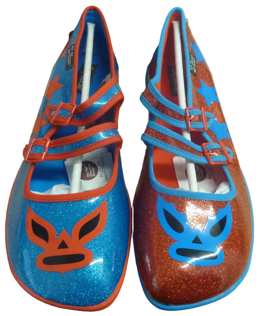 Hot Chocolate Design Chocolaticas Luchador Mary Jane Flats-EU43/UK11/US13
