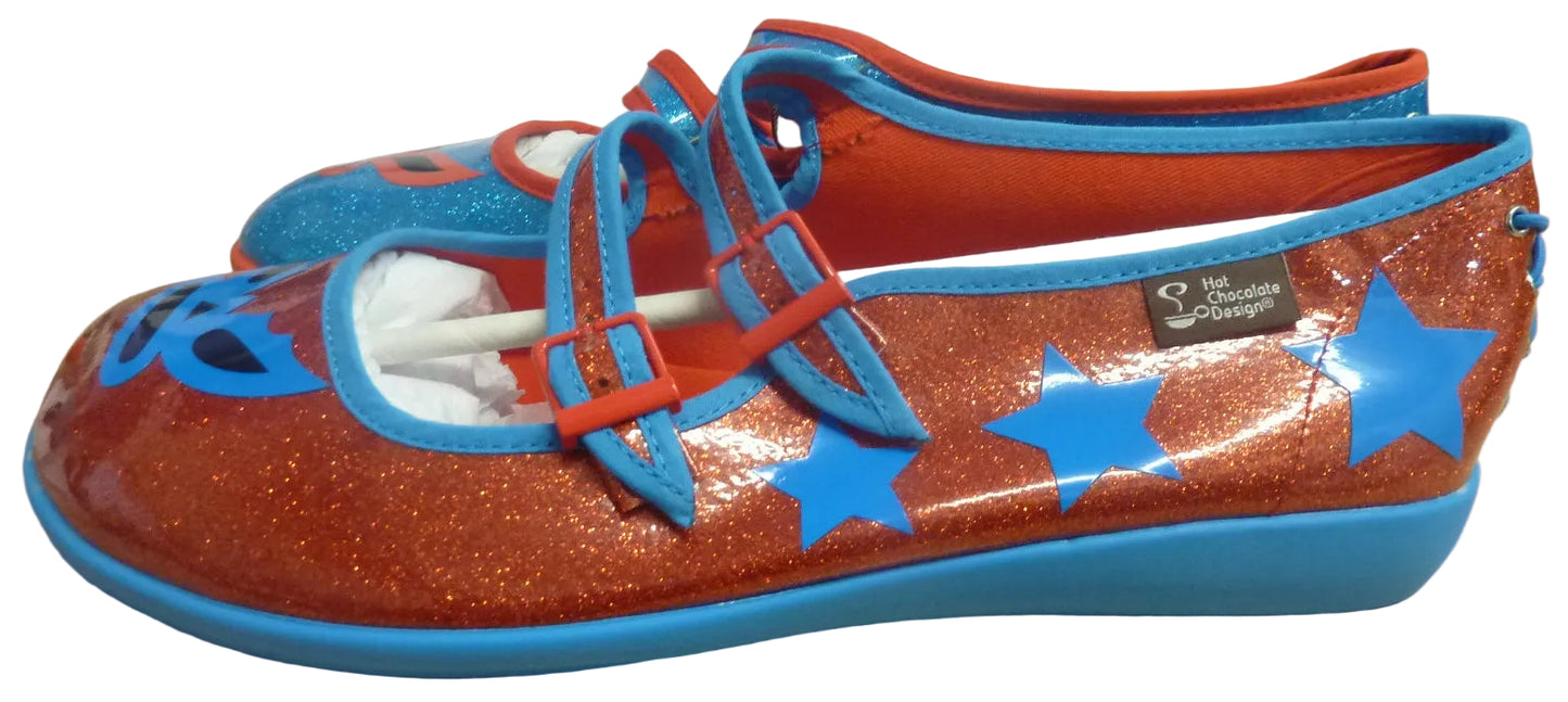 Hot Chocolate Design Chocolaticas Luchador Mary Jane Flats-EU43/UK11/US13