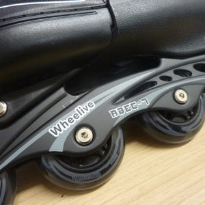 Wheelive Abec 7 Adjustable Inline Skates-uk7-9-BLACK