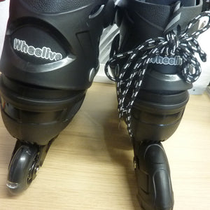 Wheelive Abec 7 Adjustable Inline Skates-uk7-9-BLACK