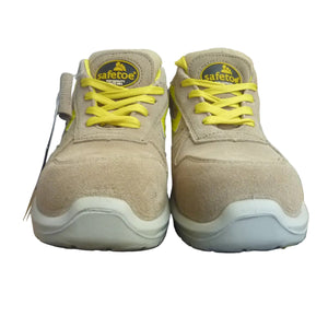 SAFETOE Lightweight Safety Trainers - 7328-UK6 BEIGE/YELLOW