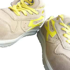 SAFETOE Lightweight Safety Trainers - 7328-UK6 BEIGE/YELLOW