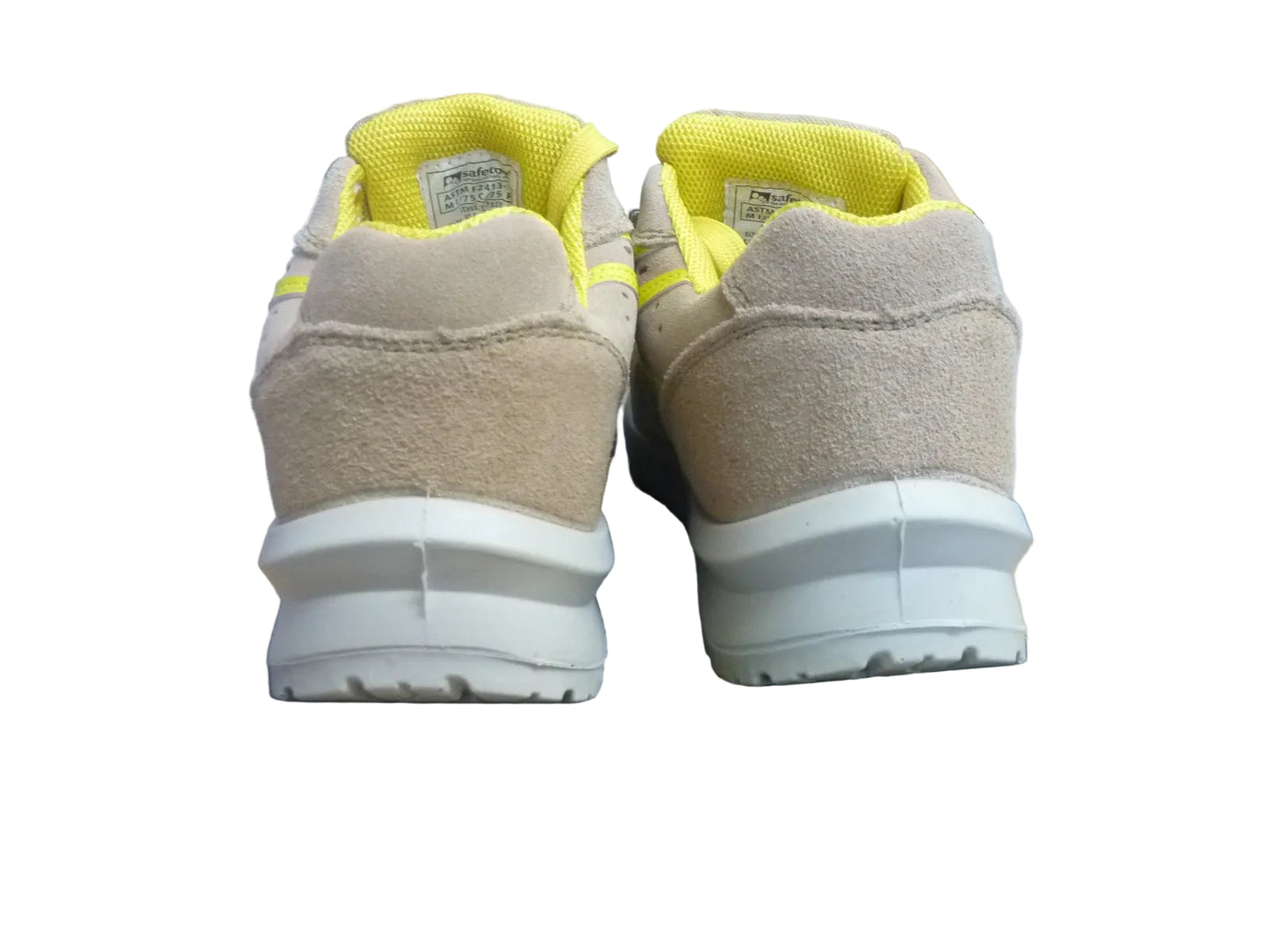 SAFETOE Lightweight Safety Trainers - 7328-UK6 BEIGE/YELLOW