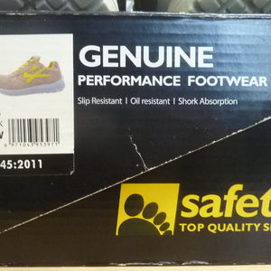 SAFETOE Lightweight Safety Trainers - 7328-UK6 BEIGE/YELLOW