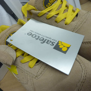 SAFETOE Lightweight Safety Trainers - 7328-UK6 BEIGE/YELLOW