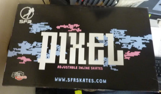 SFR Pixel Adjustable Inline Skates - Blue / Pink-SIZE UK4-7