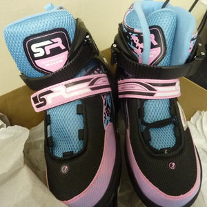 SFR Pixel Adjustable Inline Skates - Blue / Pink-SIZE UK4-7