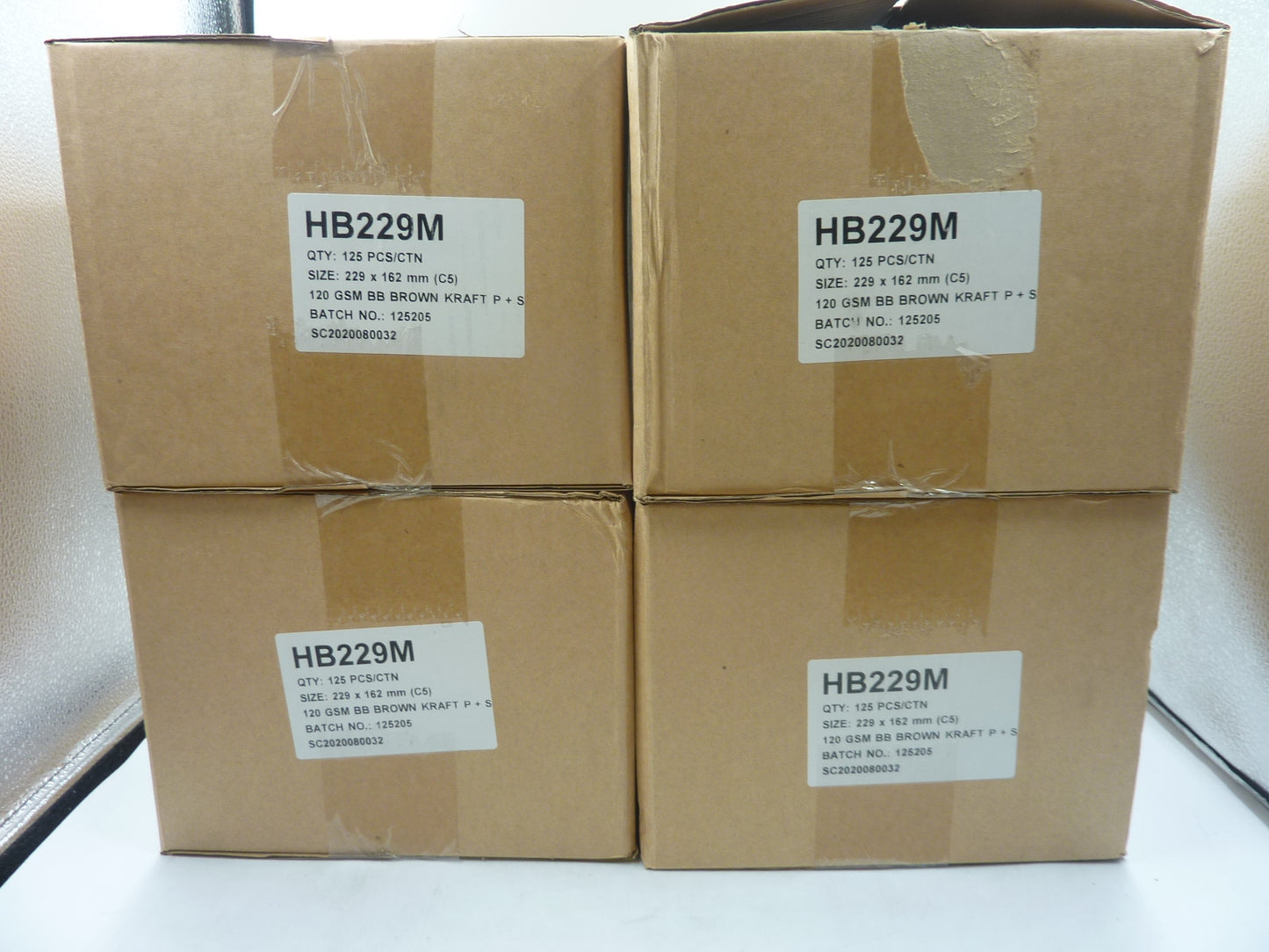 4 X 125 Board Back Envelopes 16cm x 23cm