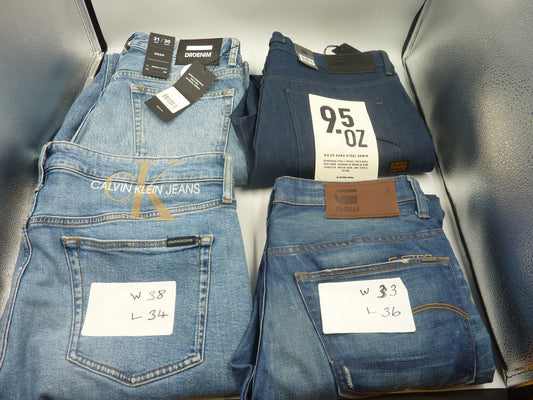 Joblot of 10 Pairs of Branded Jeans