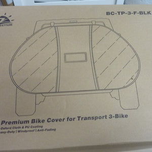 Zettum Bike Cover for Transport 3 Bikes-BLACK