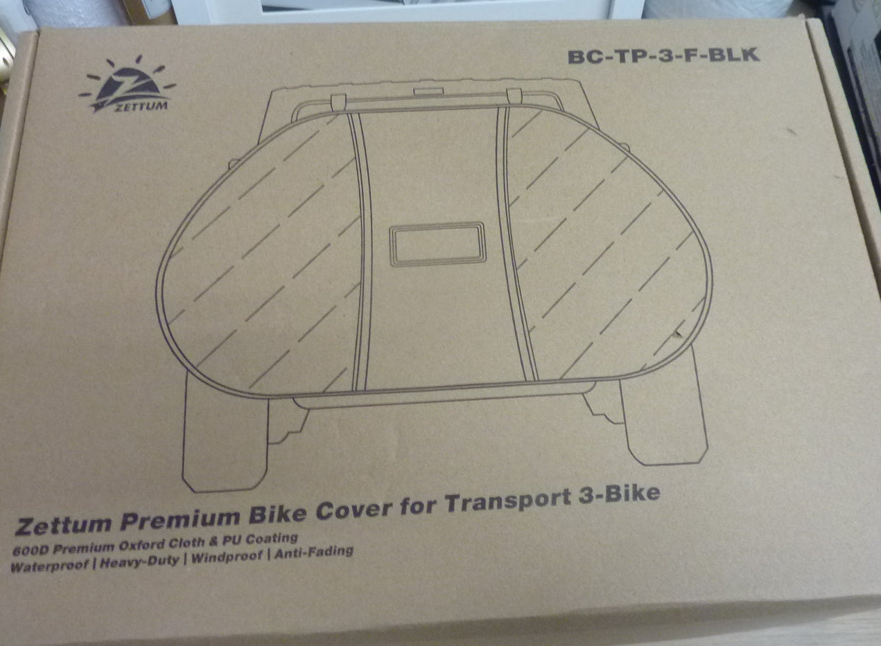 Zettum Bike Cover for Transport 3 Bikes-BLACK