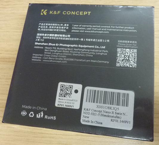 K&F Concept 58mm Variable ND Filter ND2